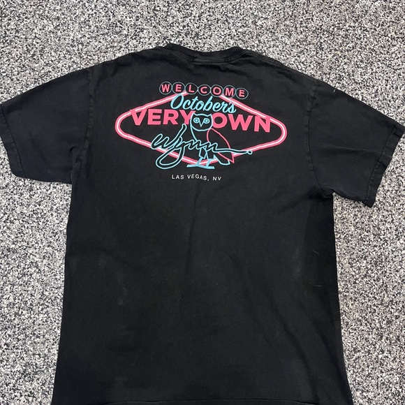 OVO Black Tee with Neon Pink and Blue Graphic - Picture 1 of 4
